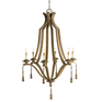 Washed Wood Tassel Chandelier on Designer Pages