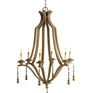 Washed Wood Tassel Chandelier - Large on Designer Pages